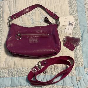 Coach Berry Patent Leather handbag with addition shoulder strap